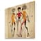 Designart - African American Women Silhouettes II - Modern Print on Natural Pine Wood